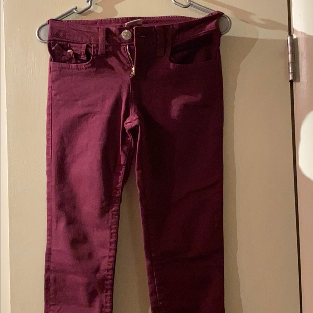 Burgundy True Religion Jeans